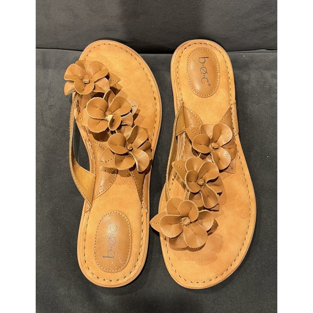 B.o.c. Born Concept Hensley Sandal Brown Flowers sz 9M Boho Cottagecore Granola